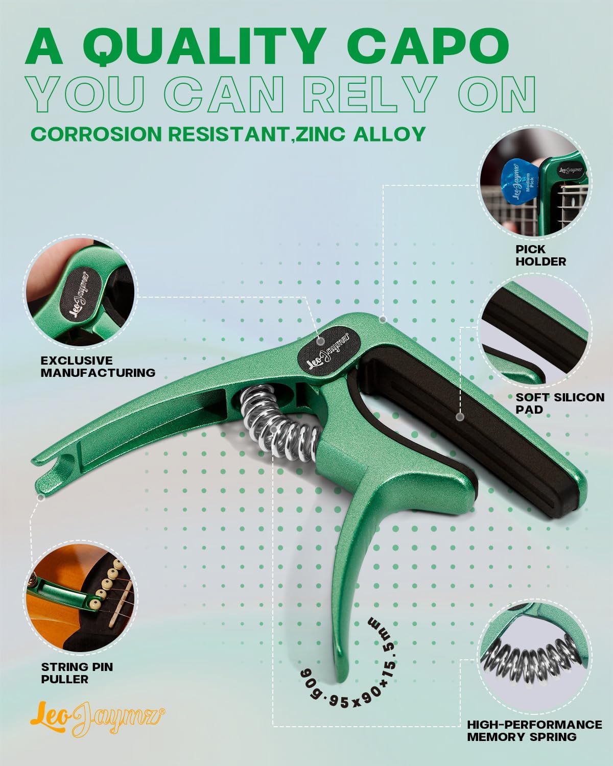 Guitar Clip - Blackish Green
