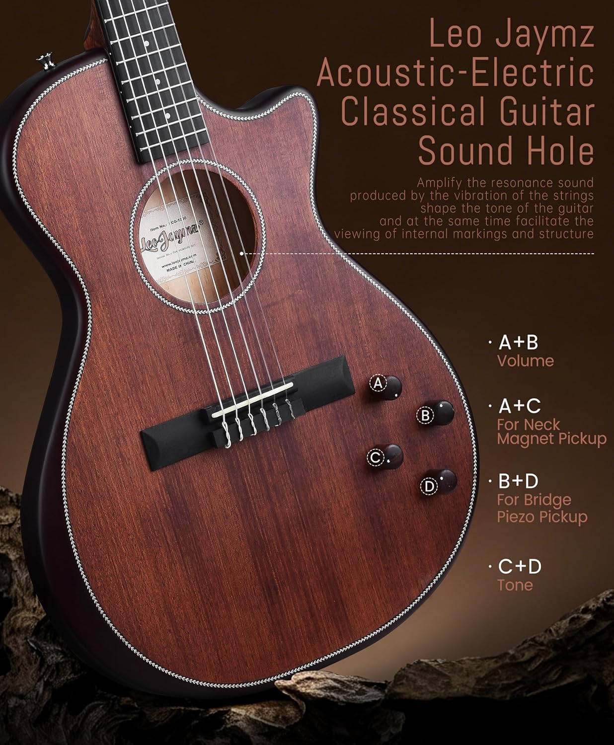 Cutaway Classical Acoustic - Mahogany Tonewood
