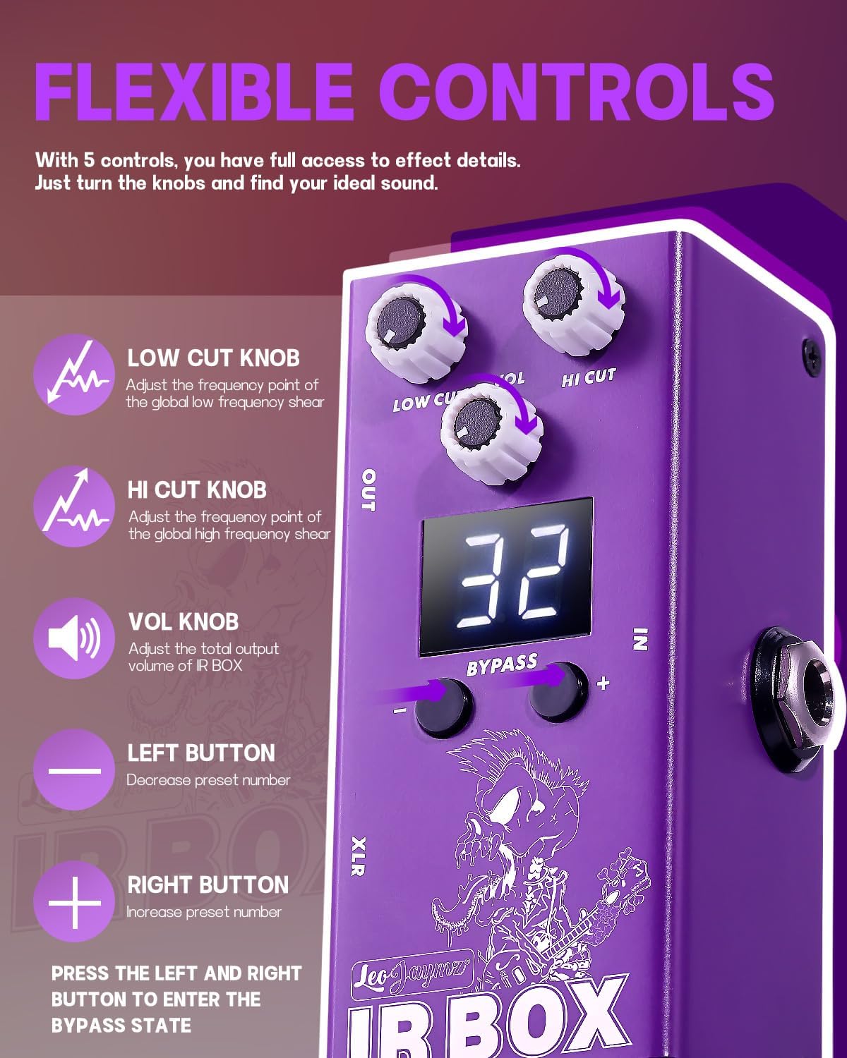 Amp Simulator Pedal - 32 Presets