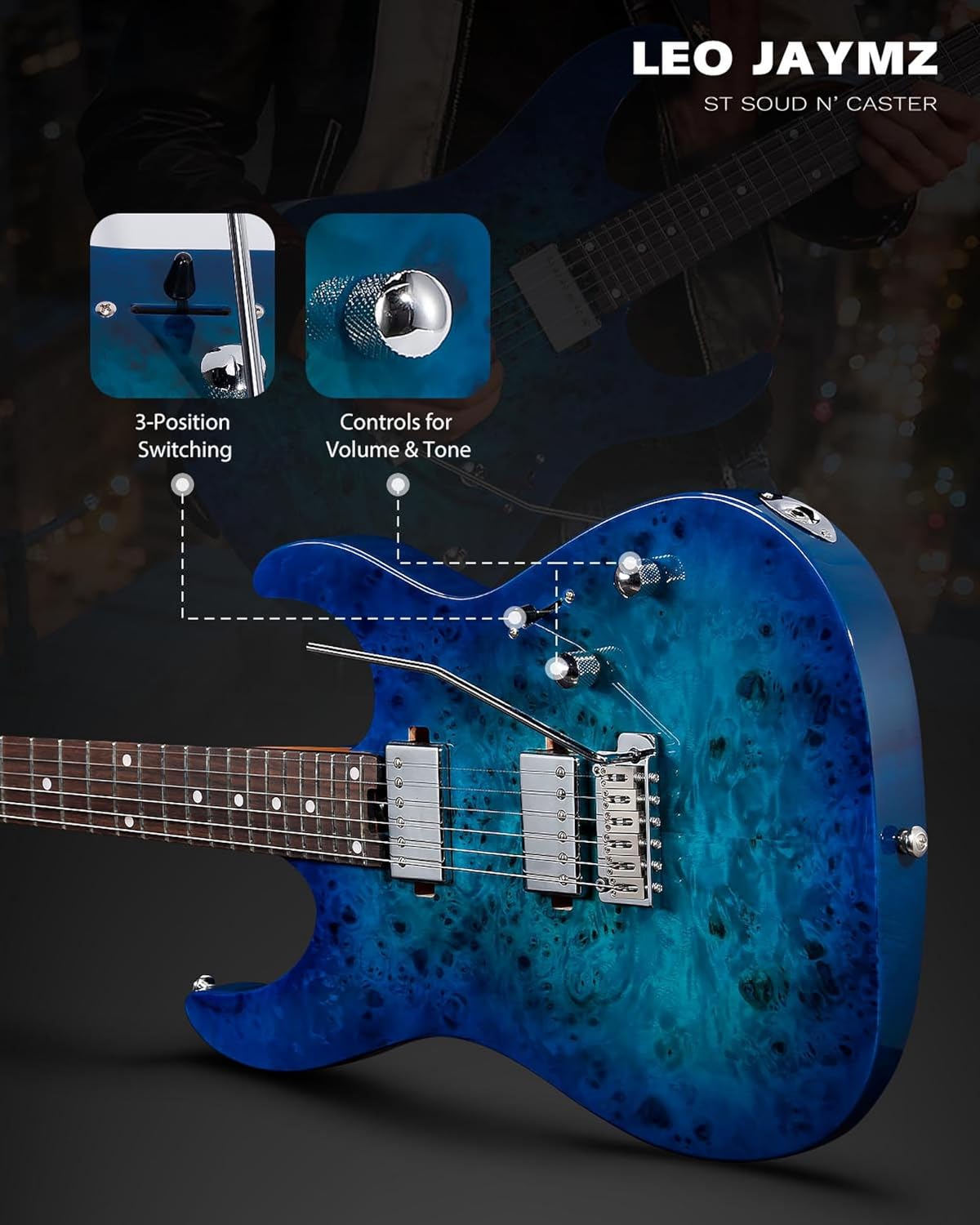 ST Pro - HH, Blue Burl