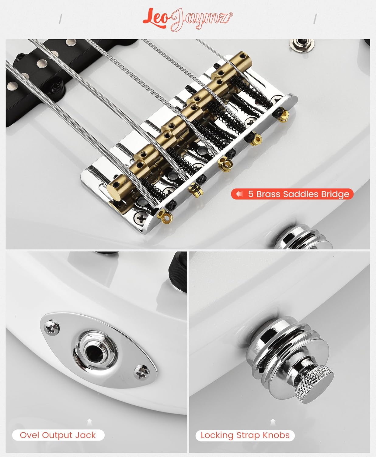 5-String Bass - Pearl White