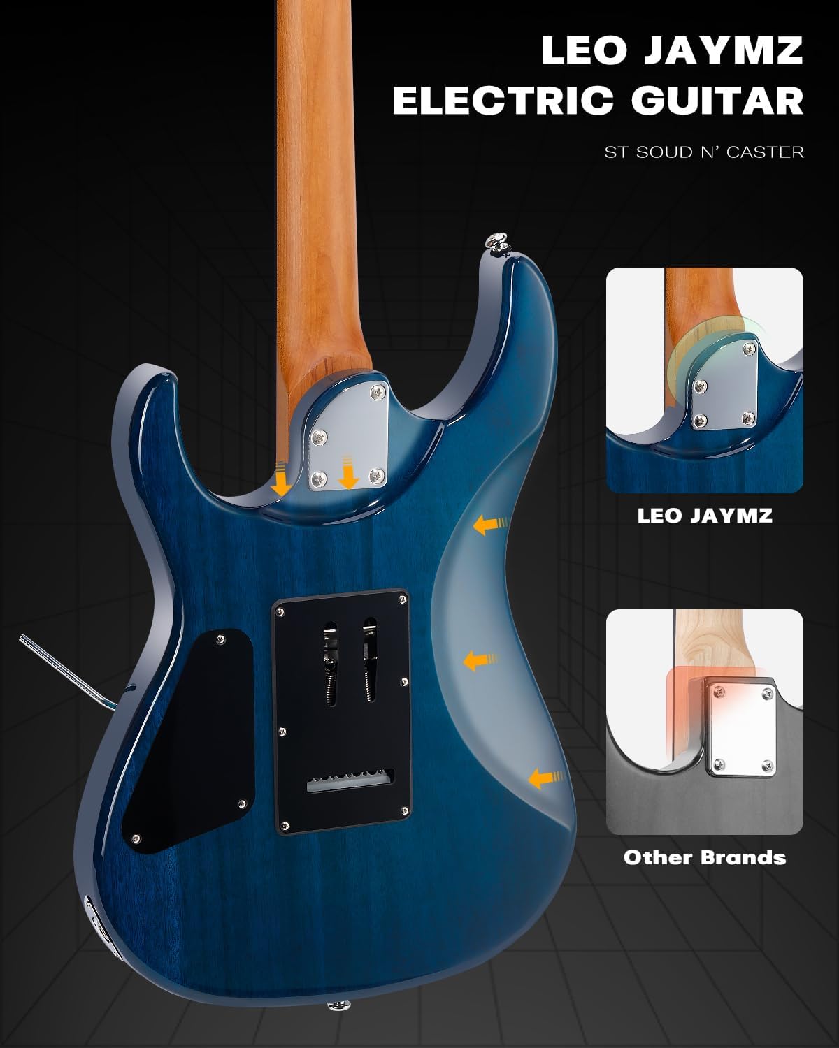 ST Pro - HH, Black Flame Blue