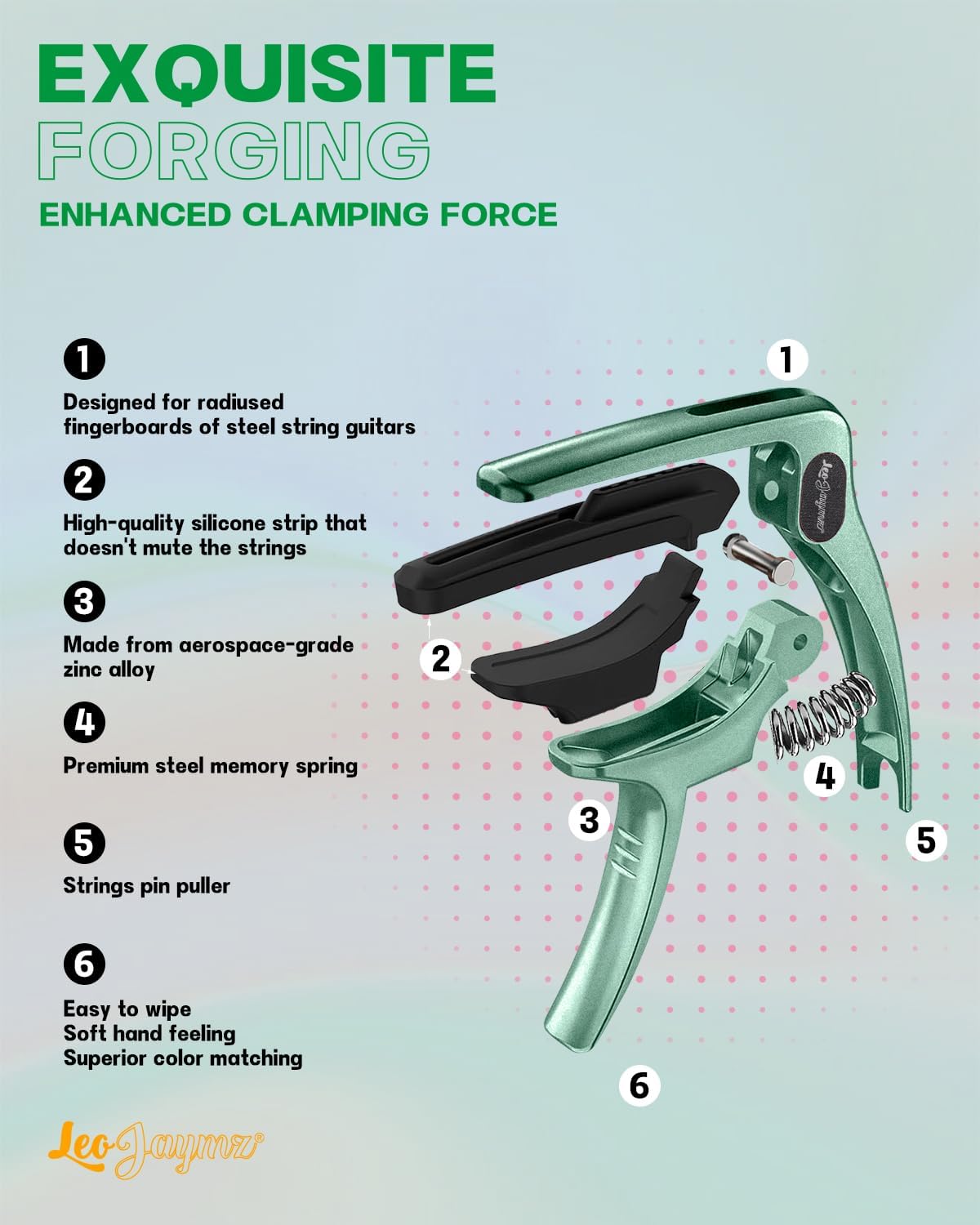 Guitar Clip - Blackish Green