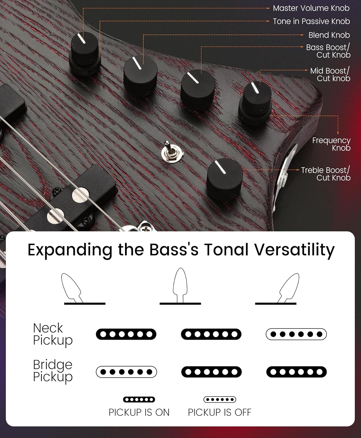 Headless Bass - Red Black