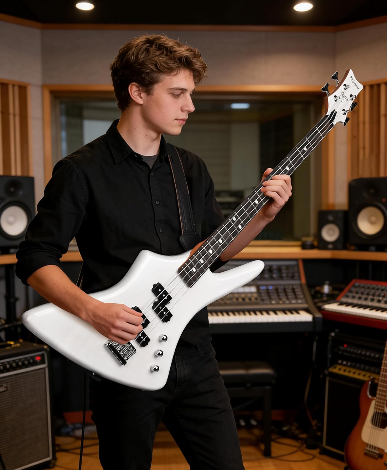 Monster 4-String Bass - Transparent White Gloss