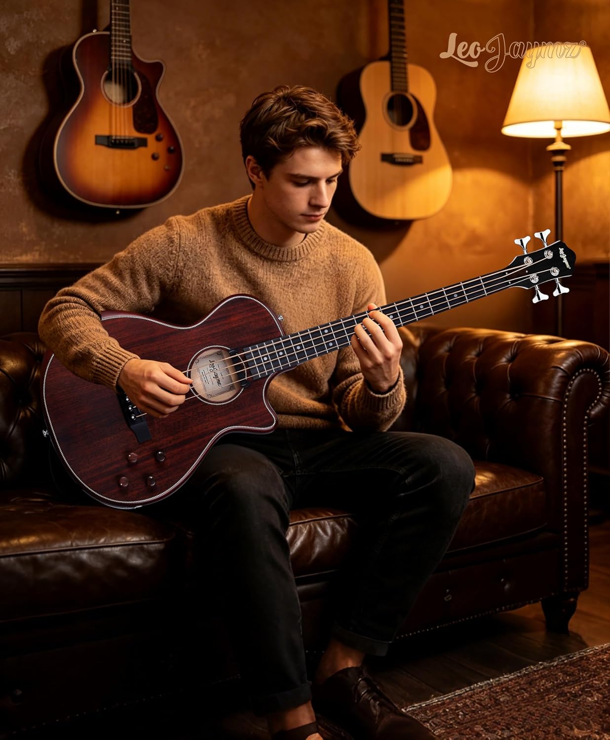Acoustic Electric Bass - Mahogany