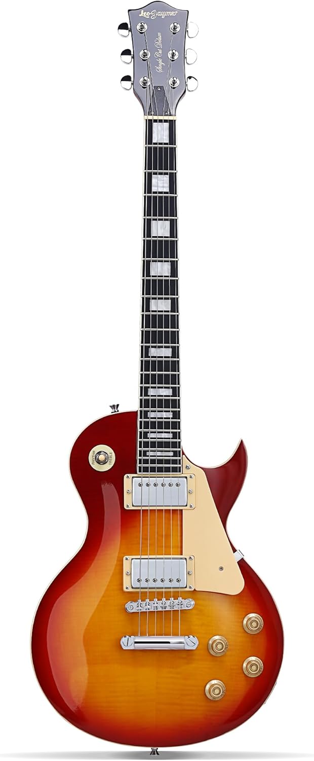 Leo Jaymz SC Series Electric Guitar in Cherry Sunburst