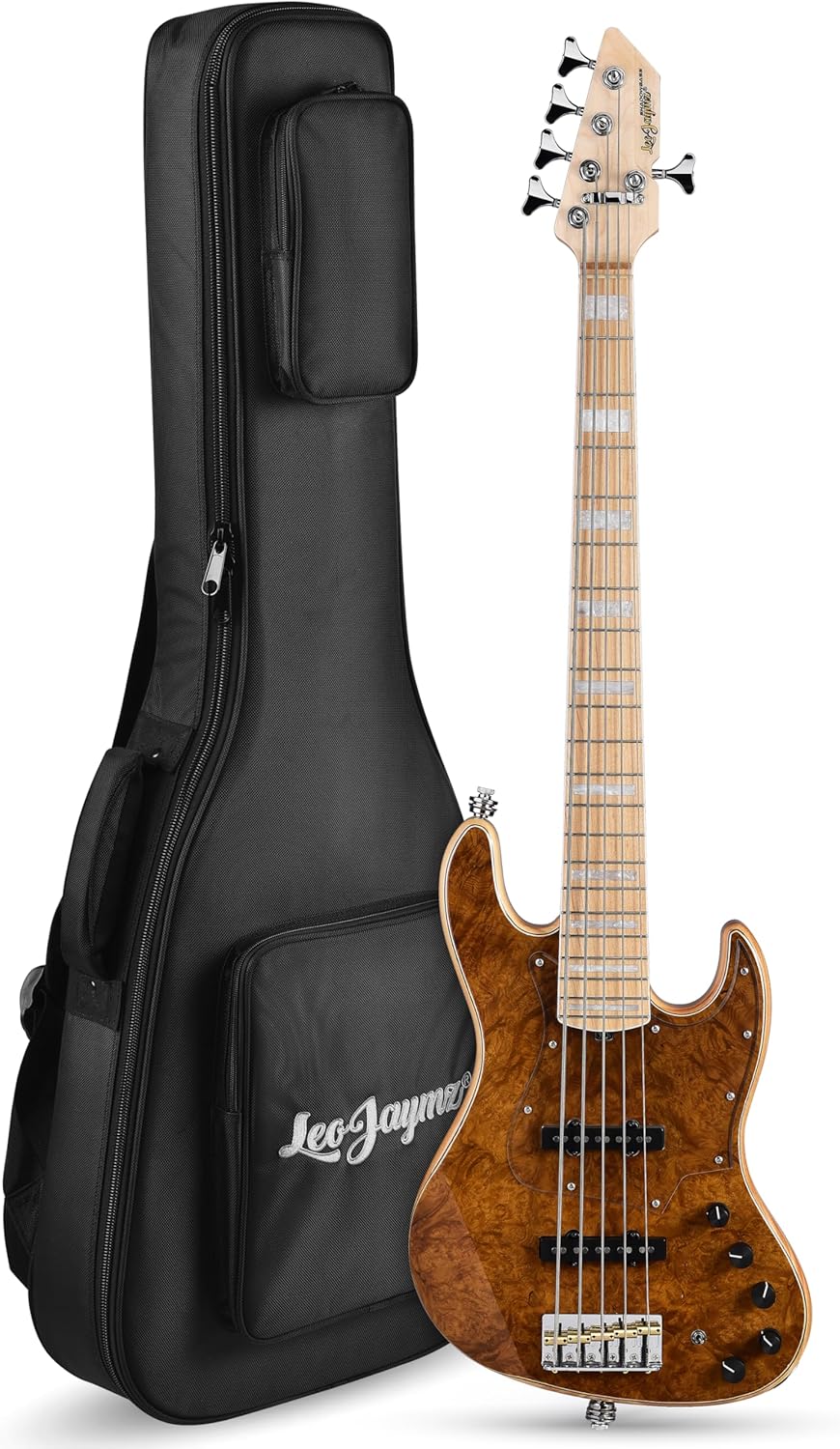 5-String Bass - Natural Burl
