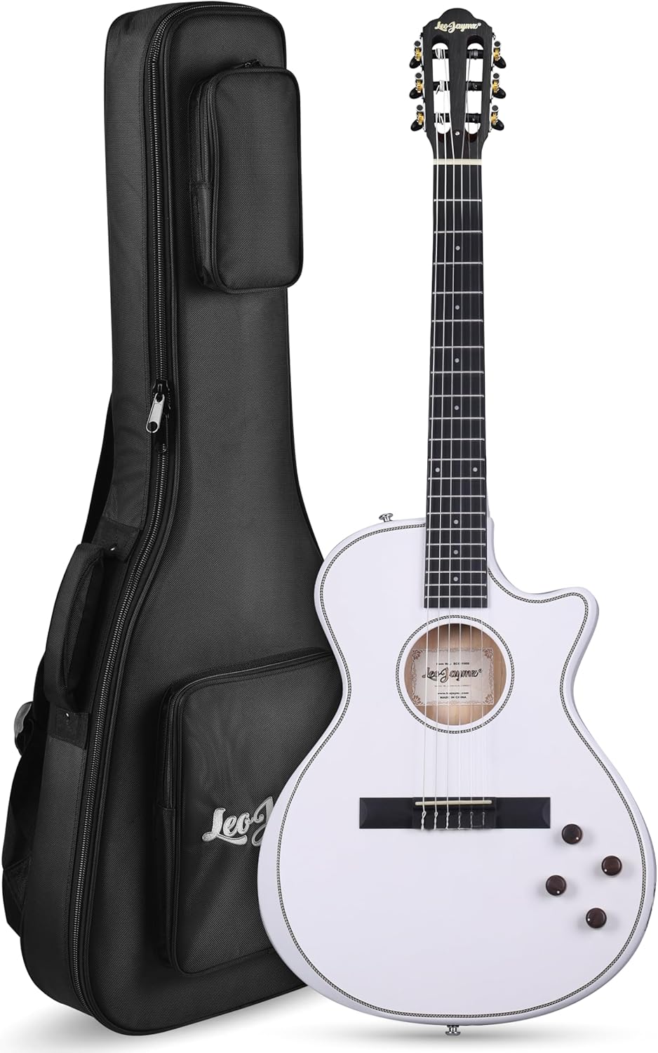 Cutaway Classical Acoustic - Pure White