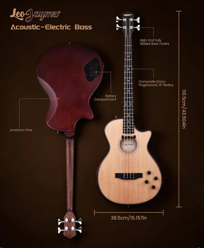 Acoustic Electric Bass - Spruce Top