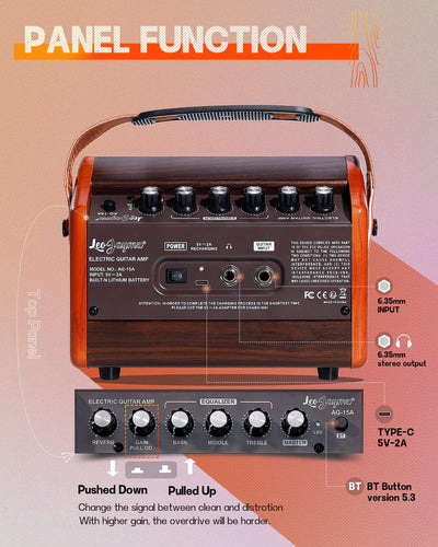AG-15 Portable Amp - Woodgrain