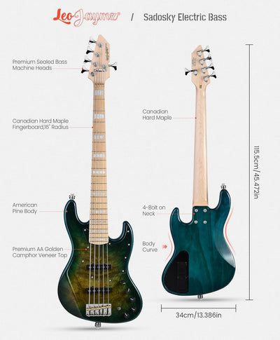 5-String Bass - Bixu Blue