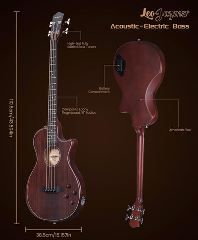 Acoustic Electric Bass - Mahogany