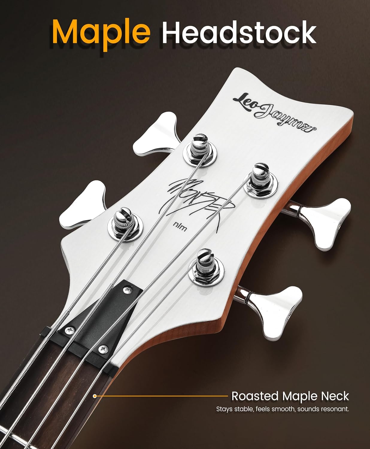 Monster 4-String Bass - Transparent White Gloss