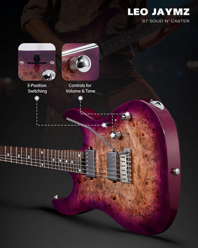 ST Pro Series - HH Violet Burl