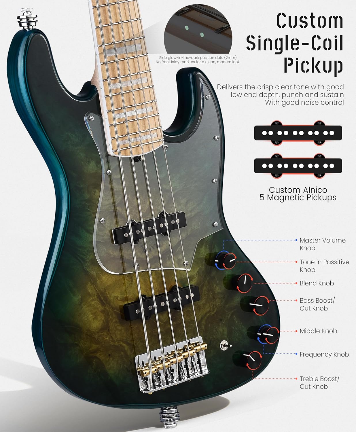 5-String Bass - Bixu Blue