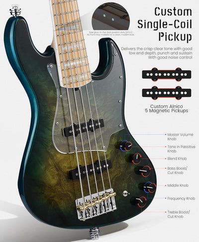 5-String Bass - Bixu Blue