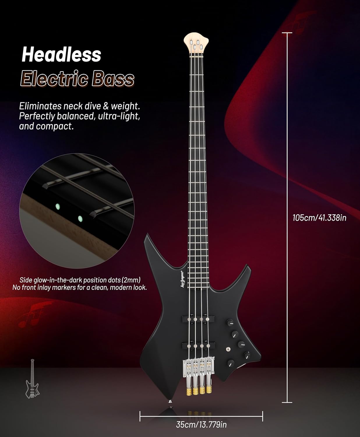 Headless Bass - Matt Black