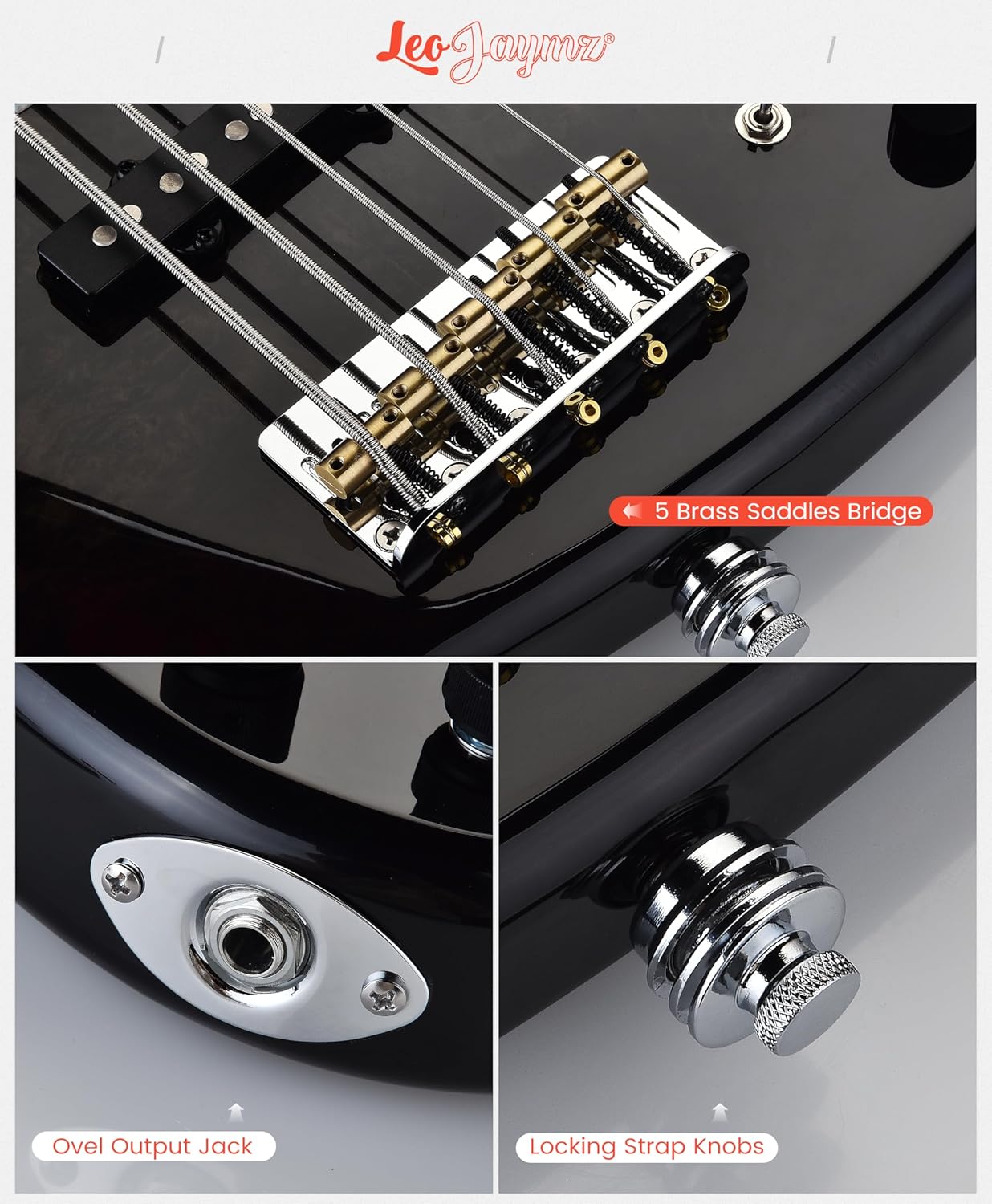 5-String Bass - Black Burl