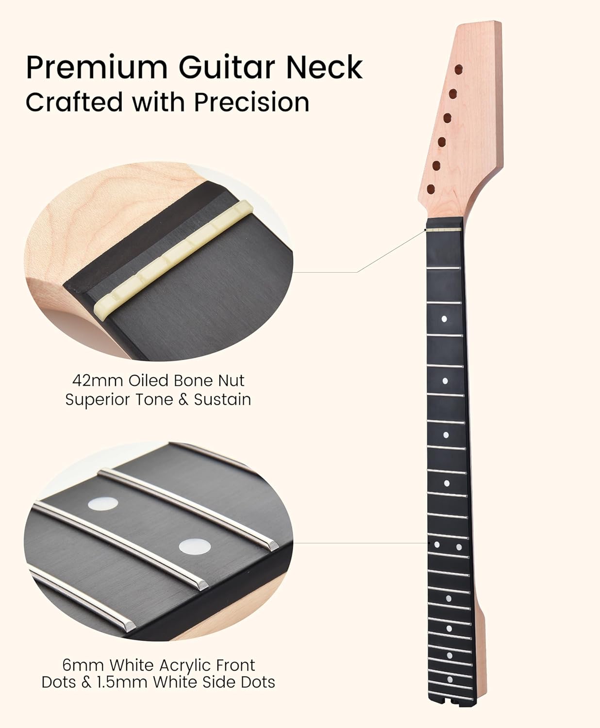 Compound Radius Neck - Richlite Fretboard