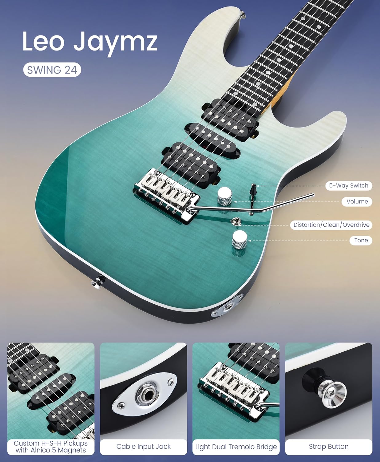 ST Pro Series - White faded Blue