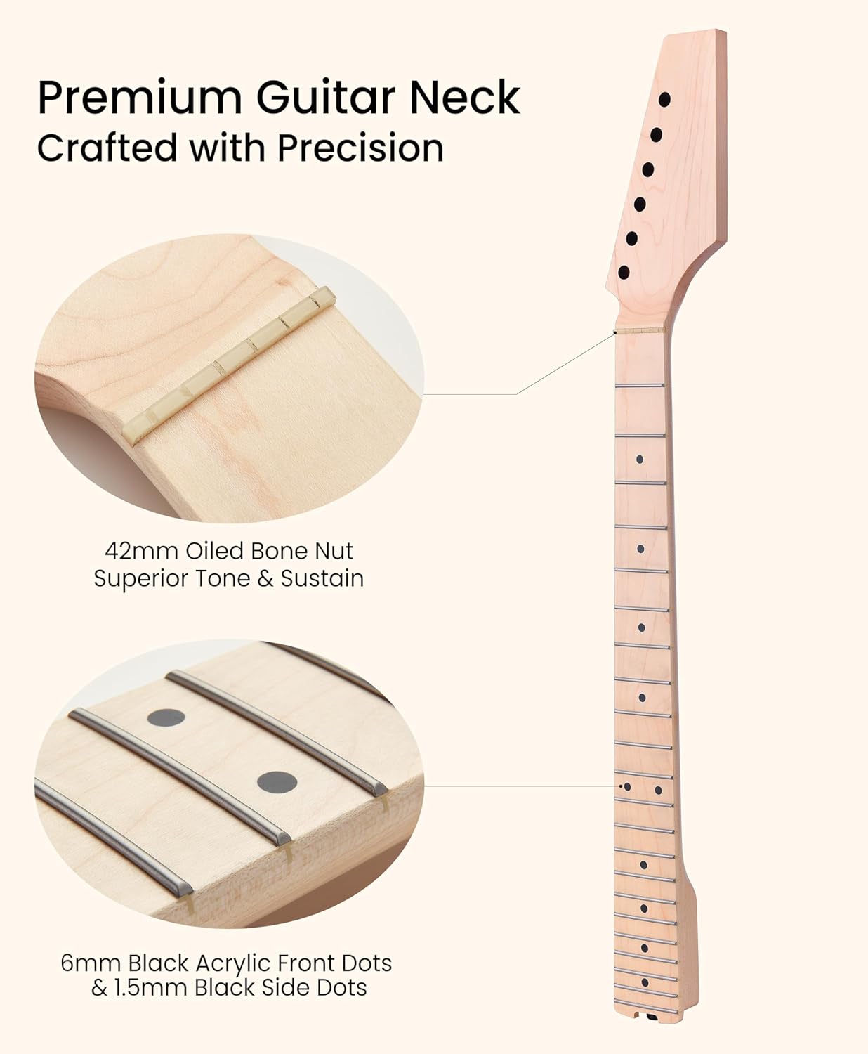 Compound Radius Neck - One-Piece Maple
