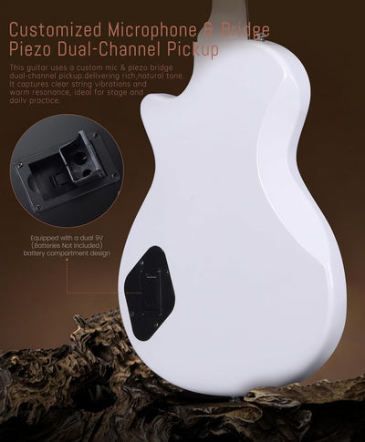 Cutaway Classical Acoustic - Pure White