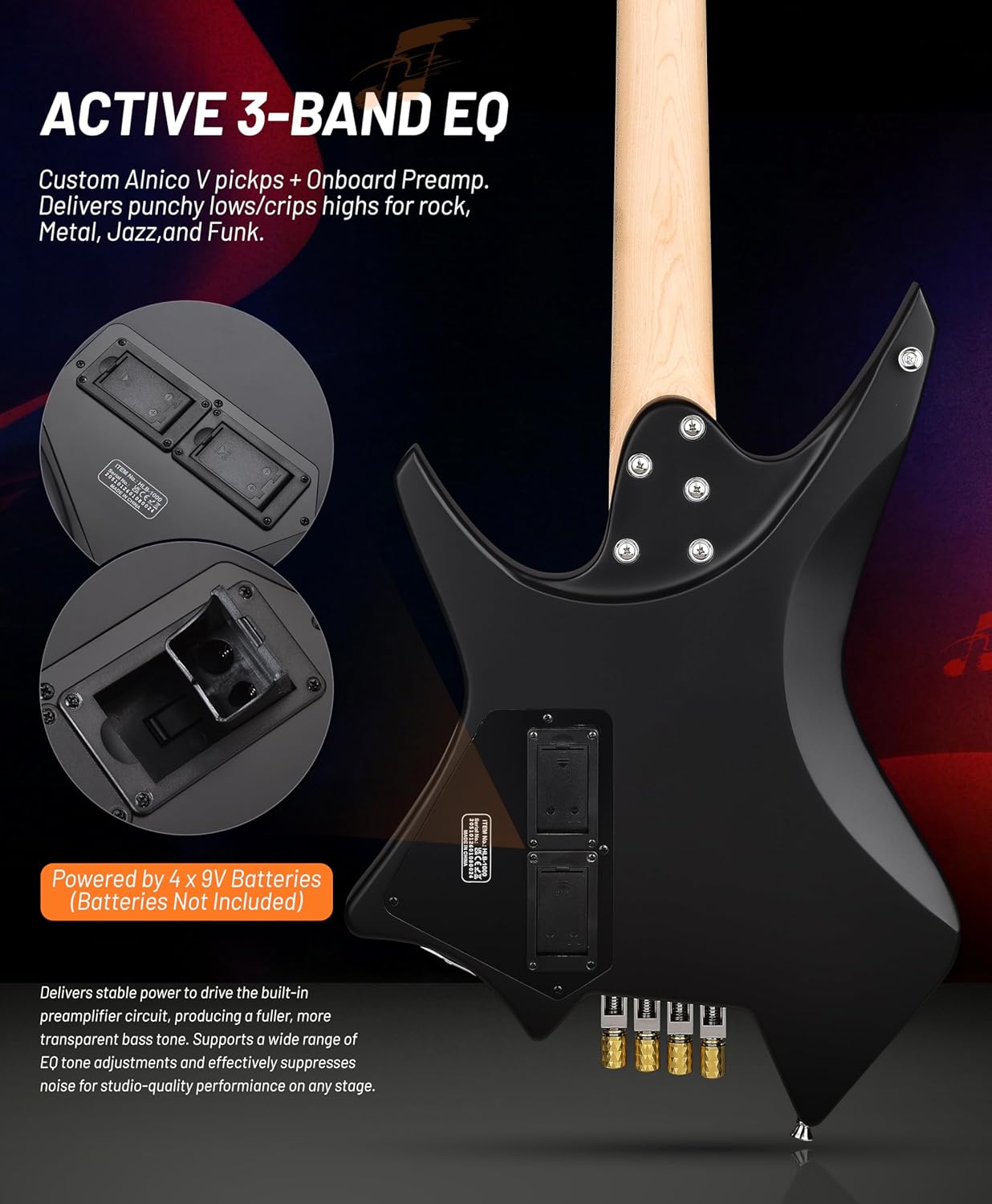 Headless Bass - Matt Black