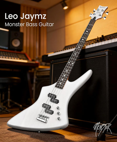 Monster 4-String Bass - Transparent White Gloss