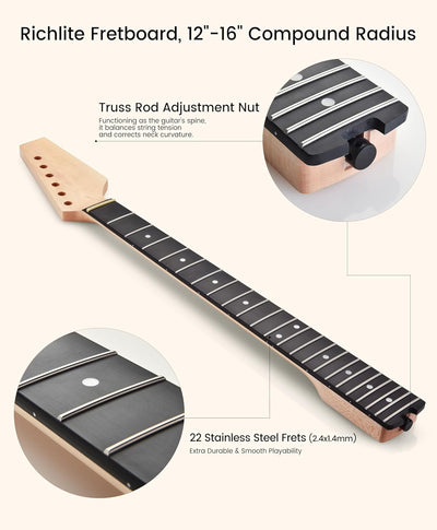 Compound Radius Neck - Richlite Fretboard