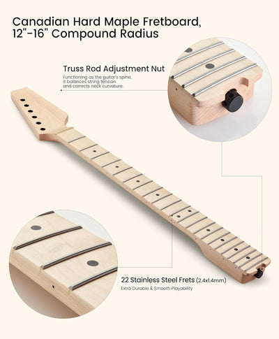Compound Radius Neck - One-Piece Maple