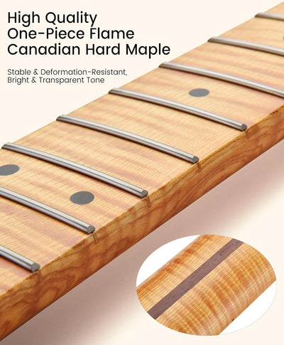 Compound Radius Neck - Flame Maple