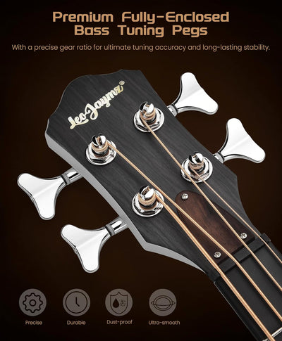 Acoustic Electric Bass - Pure White