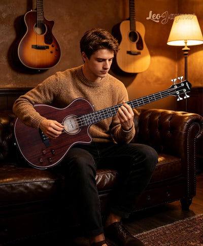 Acoustic Electric Bass - Mahogany