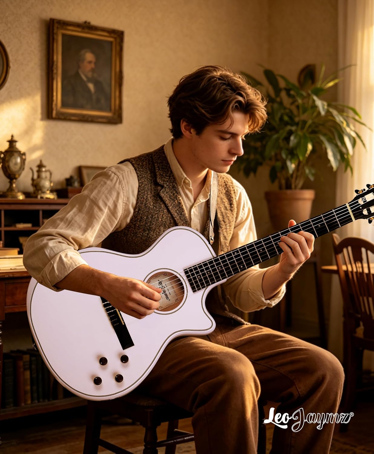 Cutaway Classical Acoustic - Pure White
