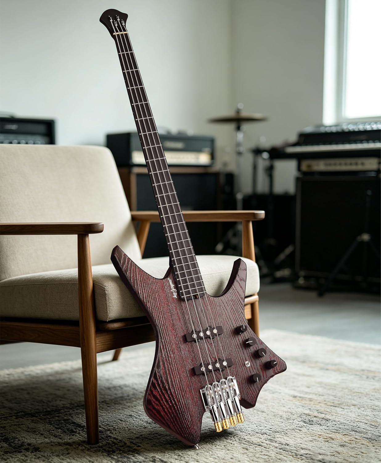 Headless Bass - Red Black